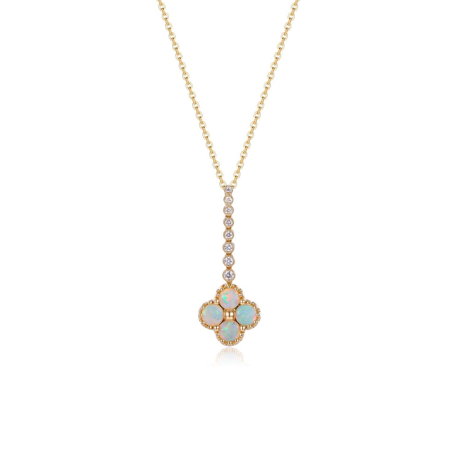 Chloe II – 18K 蛋白石钻石项链