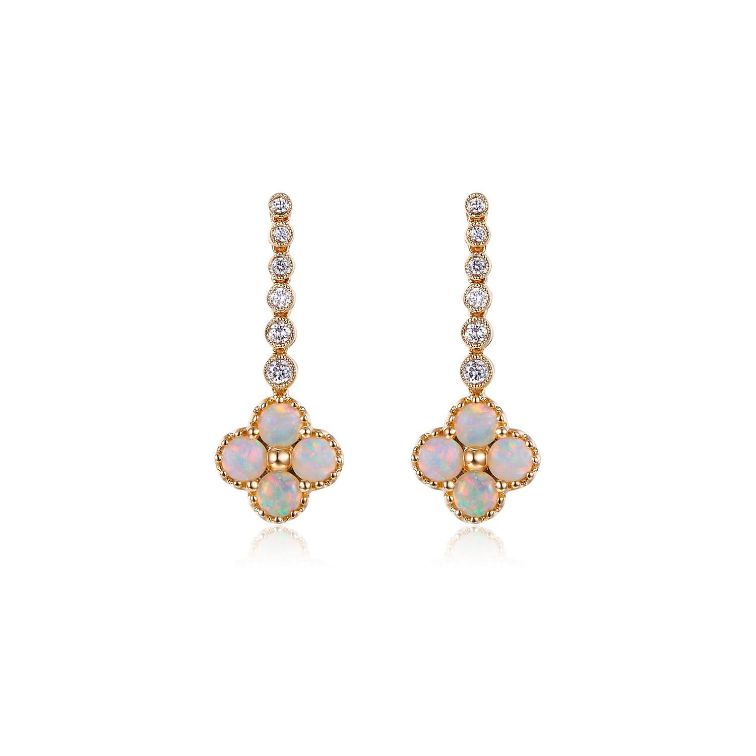 Chloe II – 18K 蛋白石钻石耳环