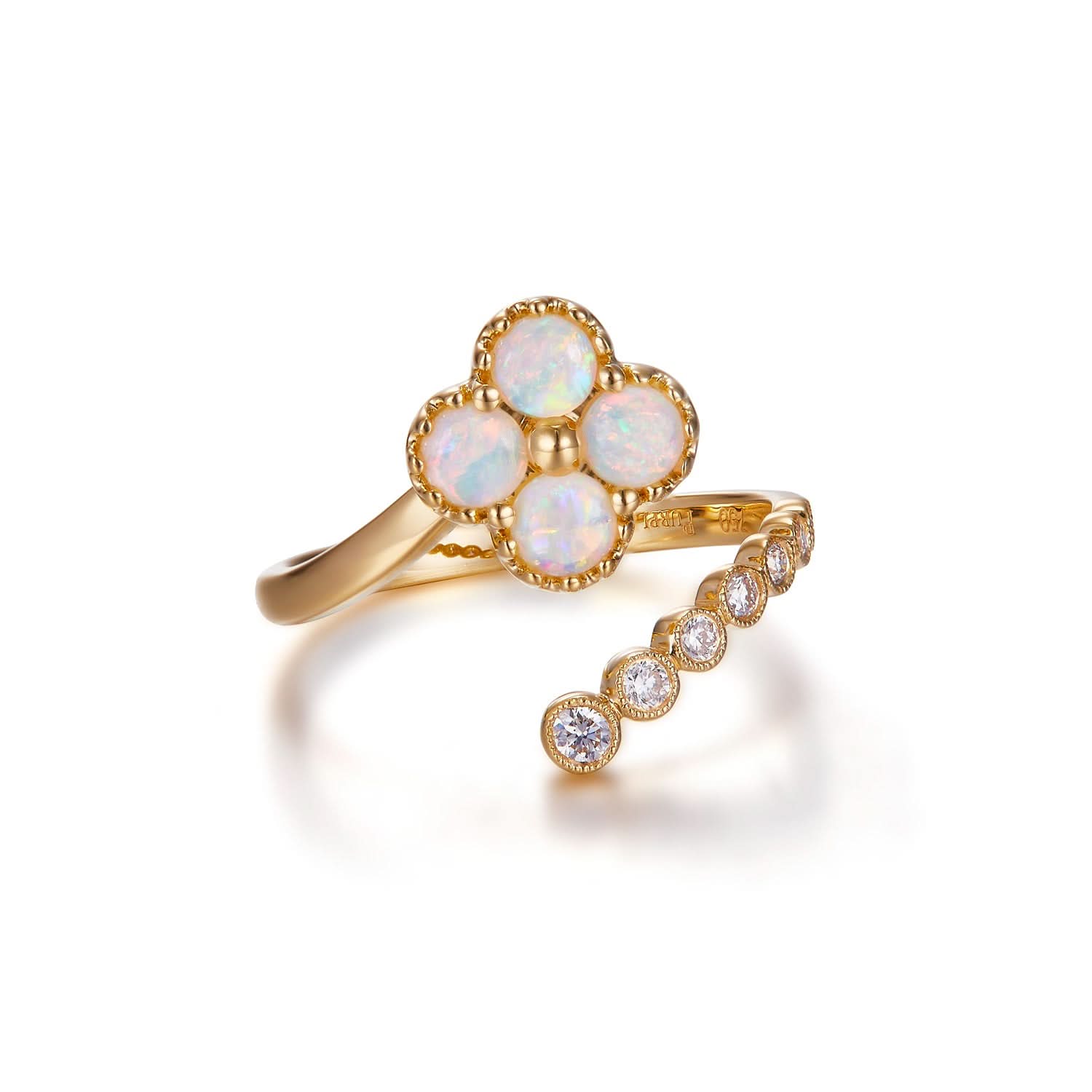 Chloe II – 18K Opal Diamond Ring