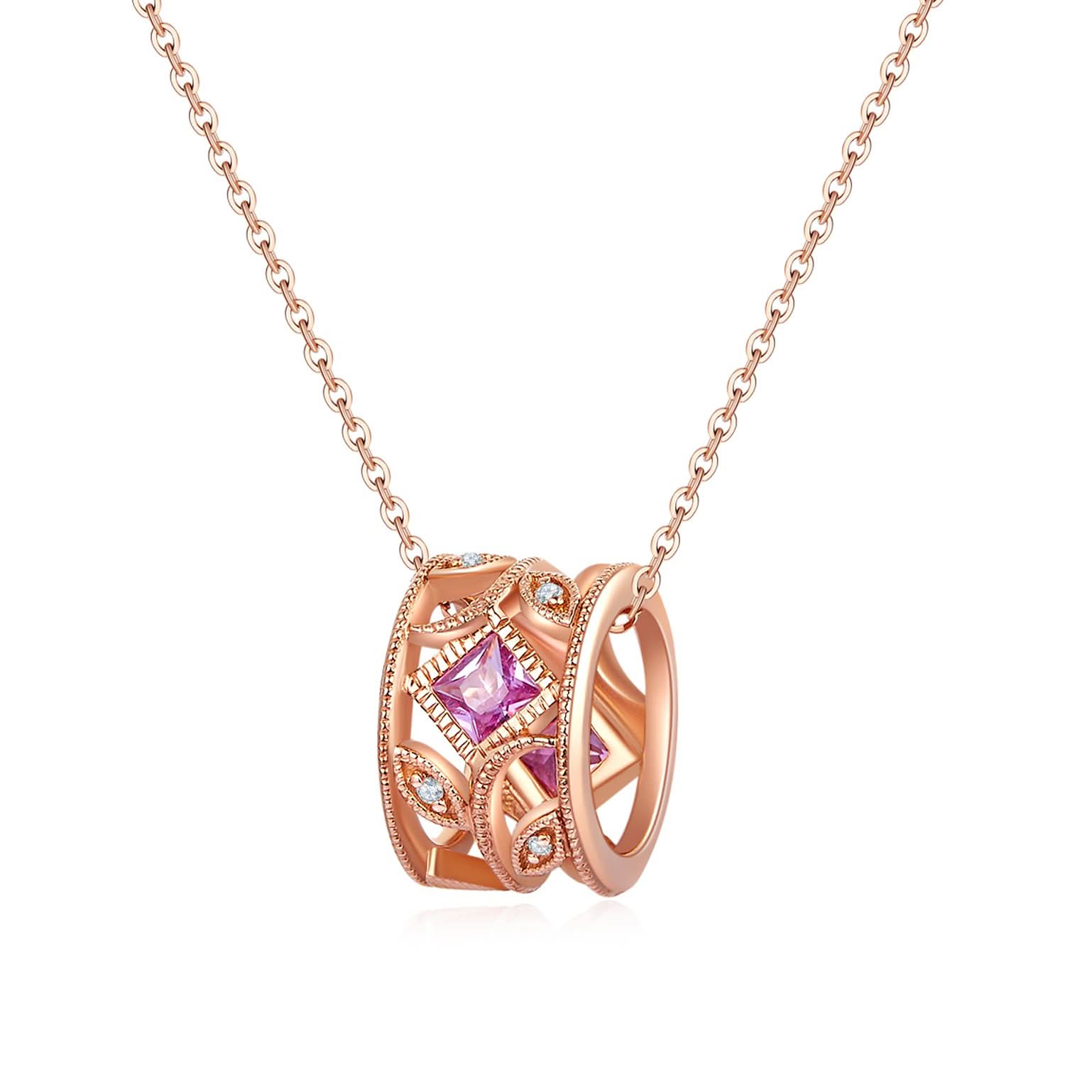 18k Solid Gold Sapphire Wheel Necklace - Melbourne, Australia