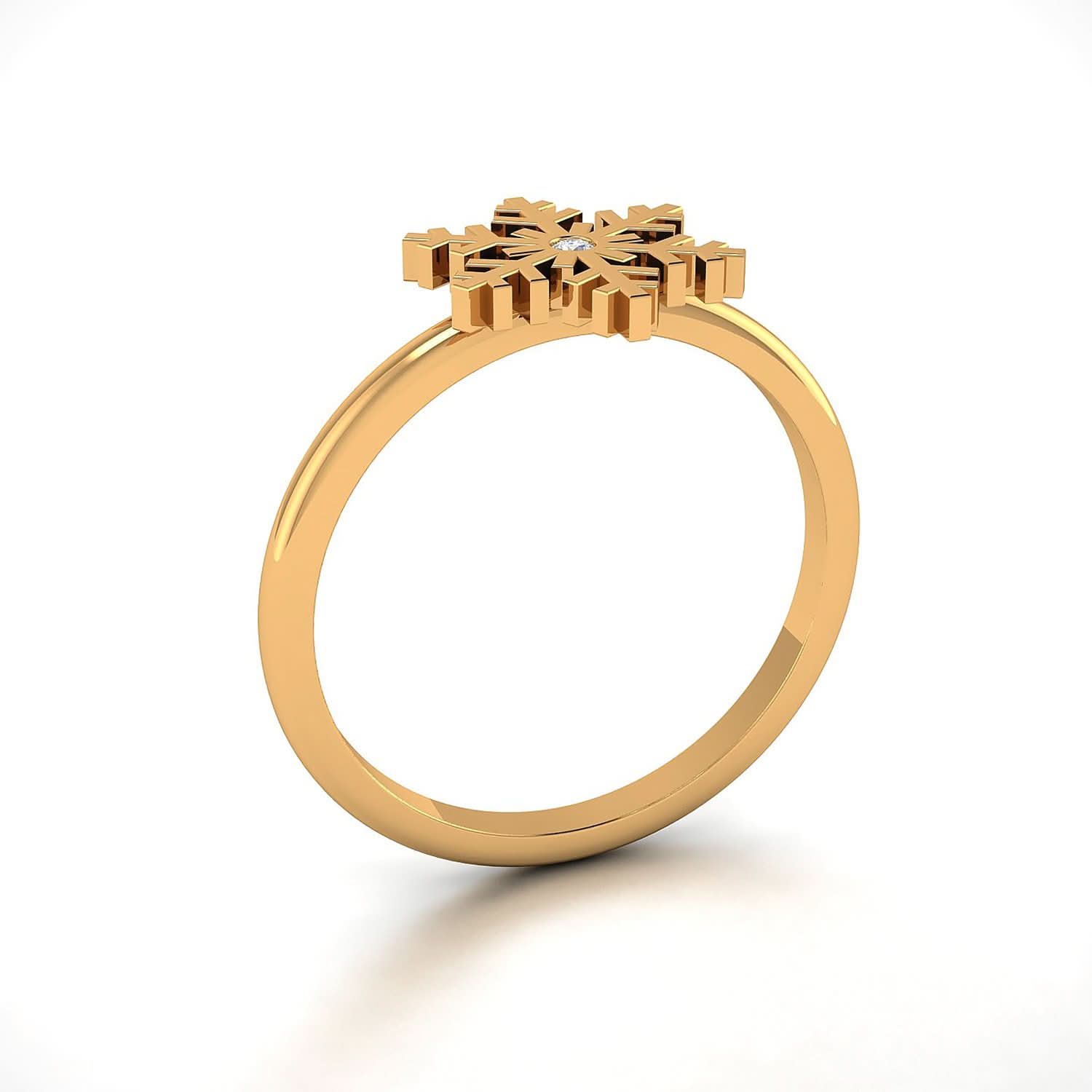 CHRISTMAS 18K SOLID GOLD SNOWFLAKE STATEMENT RING - Melbourne, Australia