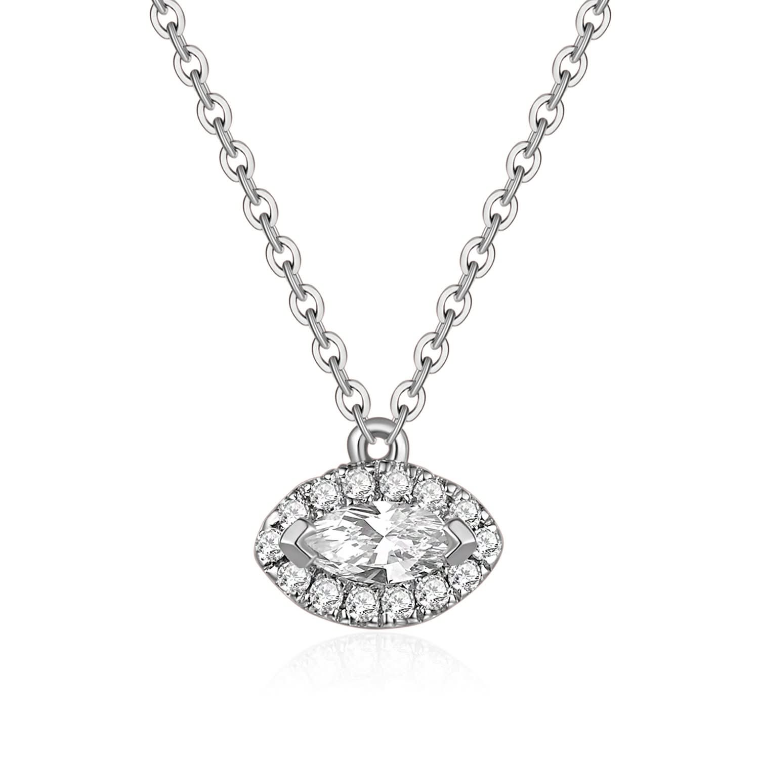 18k Solid Gold Evil Eye Motif Diamond Necklace - Melbourne, Australia