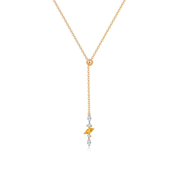 18k Solid Gold Marquise Sapphire and Diamond Necklace - Melbourne, Australia