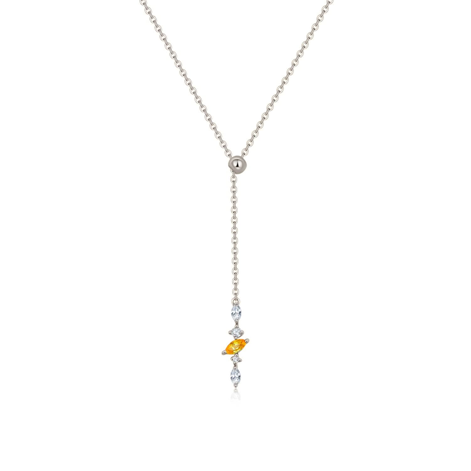 18k Solid Gold Marquise Sapphire and Diamond Necklace - Melbourne, Australia