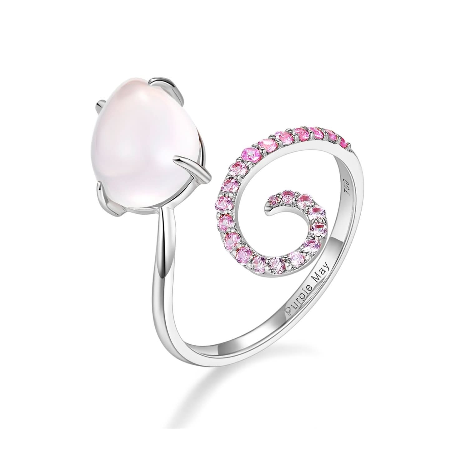 18k Solid Gold Pink Sapphire and Quartz Ring - Melbourne, Australia