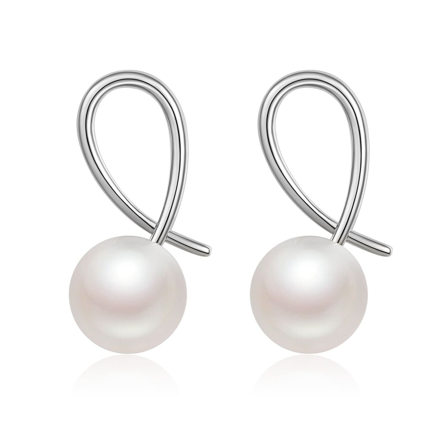 Natural Sea Pearl Geometrical Line Studs Earrings - Melbourne, Australia