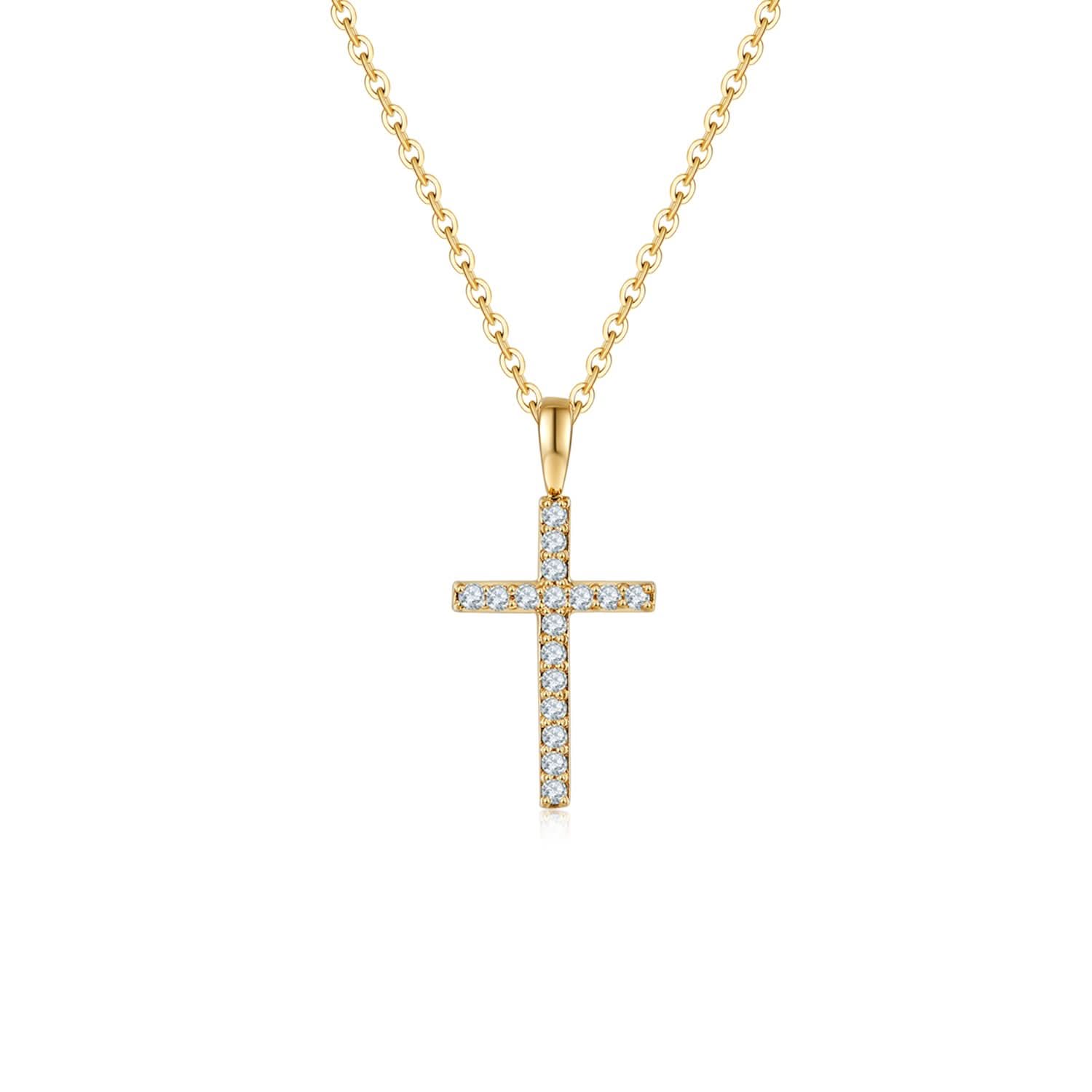 Cross Diamond Necklace PurpleMay Jewellery - Main Image