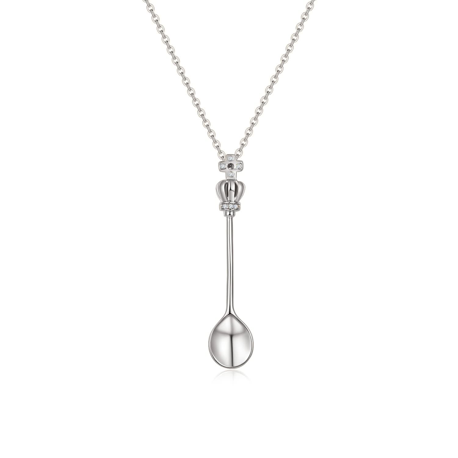 Spoon Necklace Australia | 18k Solid Gold Lucky Spoon Pendant Necklace - Melbourne