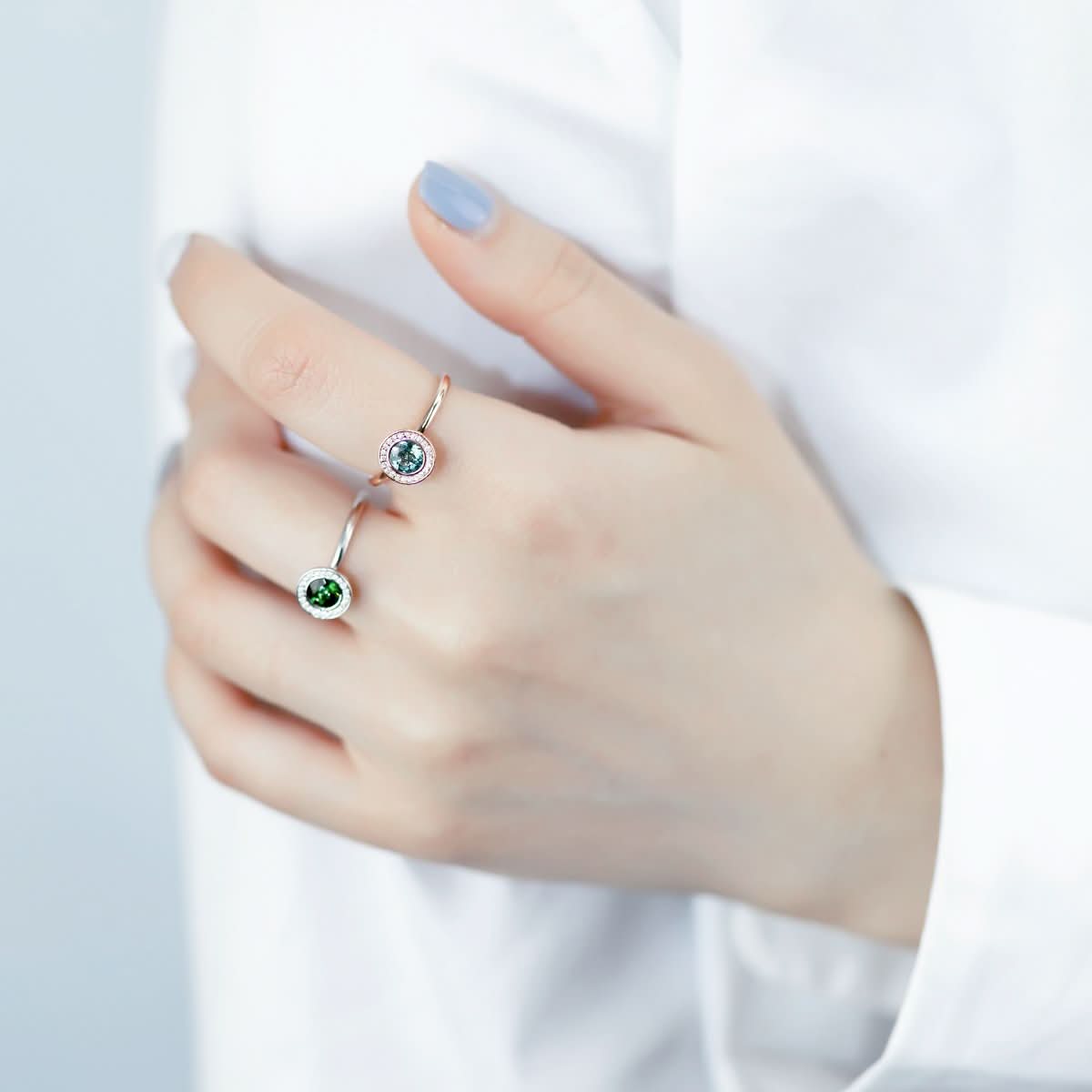 18K SOLID GOLD TOURMALINE ENGAGEMENT RING - Melbourne, Australia