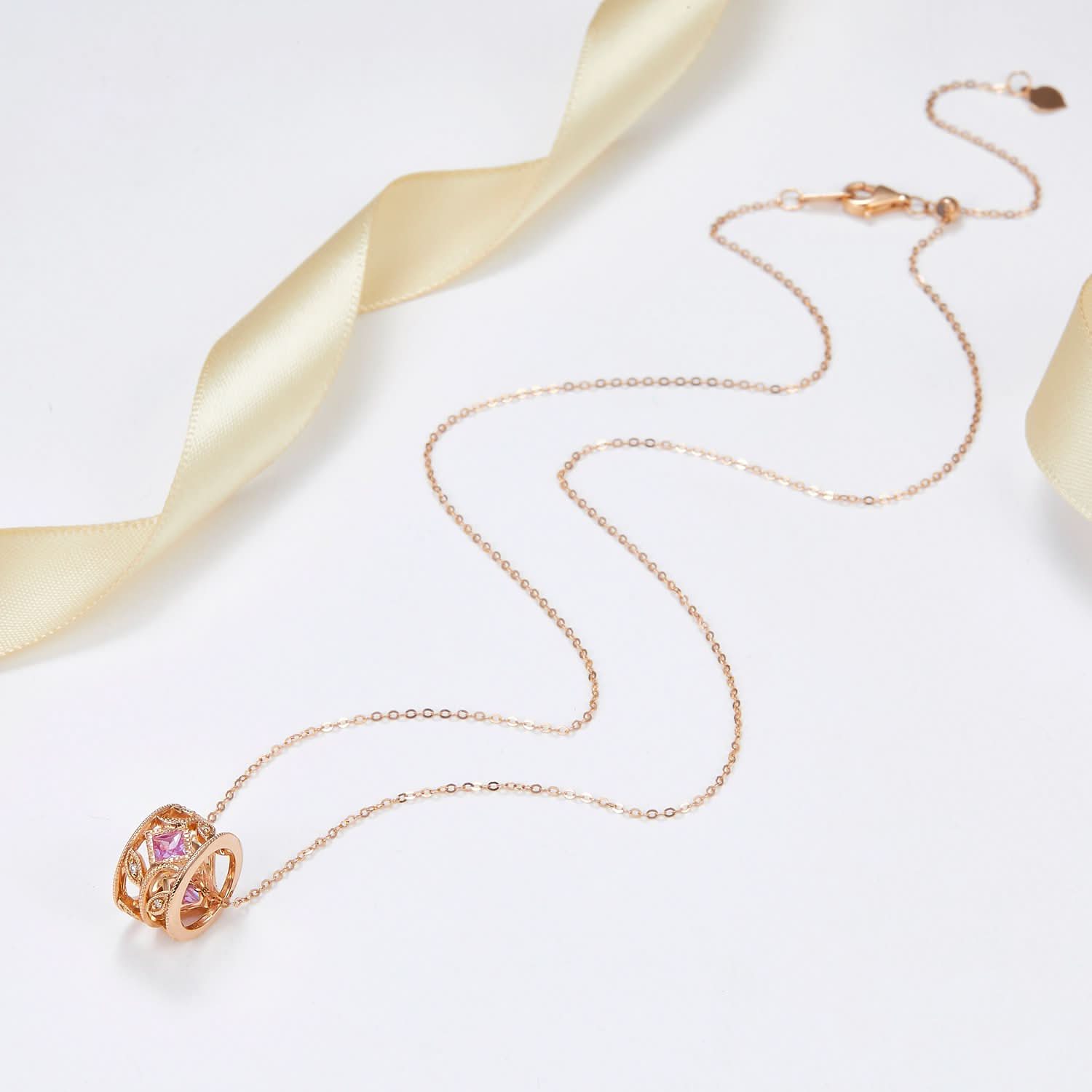 18k Solid Gold Sapphire Wheel Necklace - Melbourne, Australia