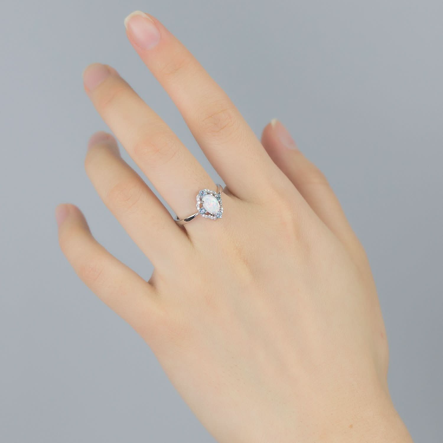 18k Solid Gold Vintage Opal and Topaz Diamond Ring | Rings Melbourne Australia
