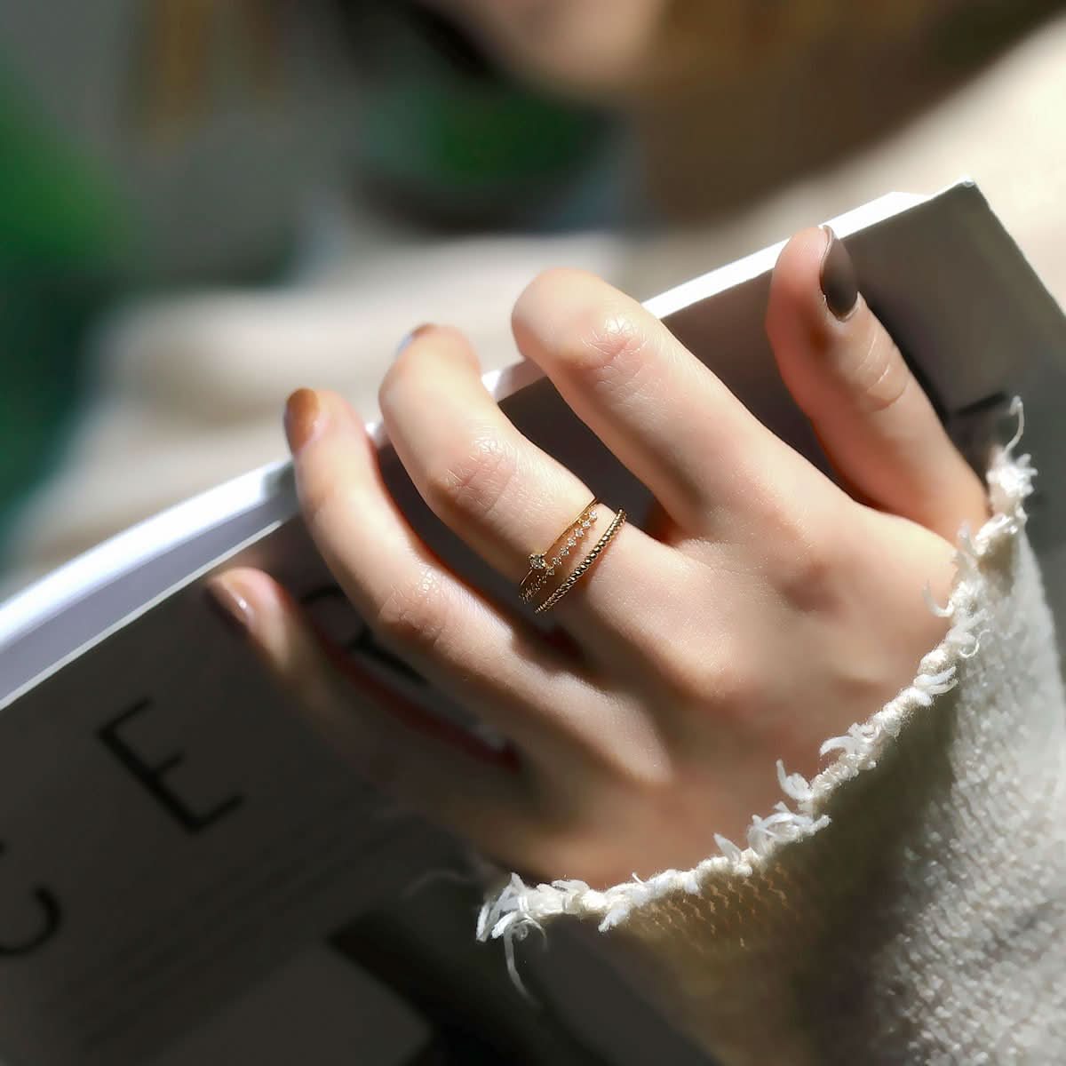 18k Solid Gold Plain Twist Ring Band - Melbourne, Australia