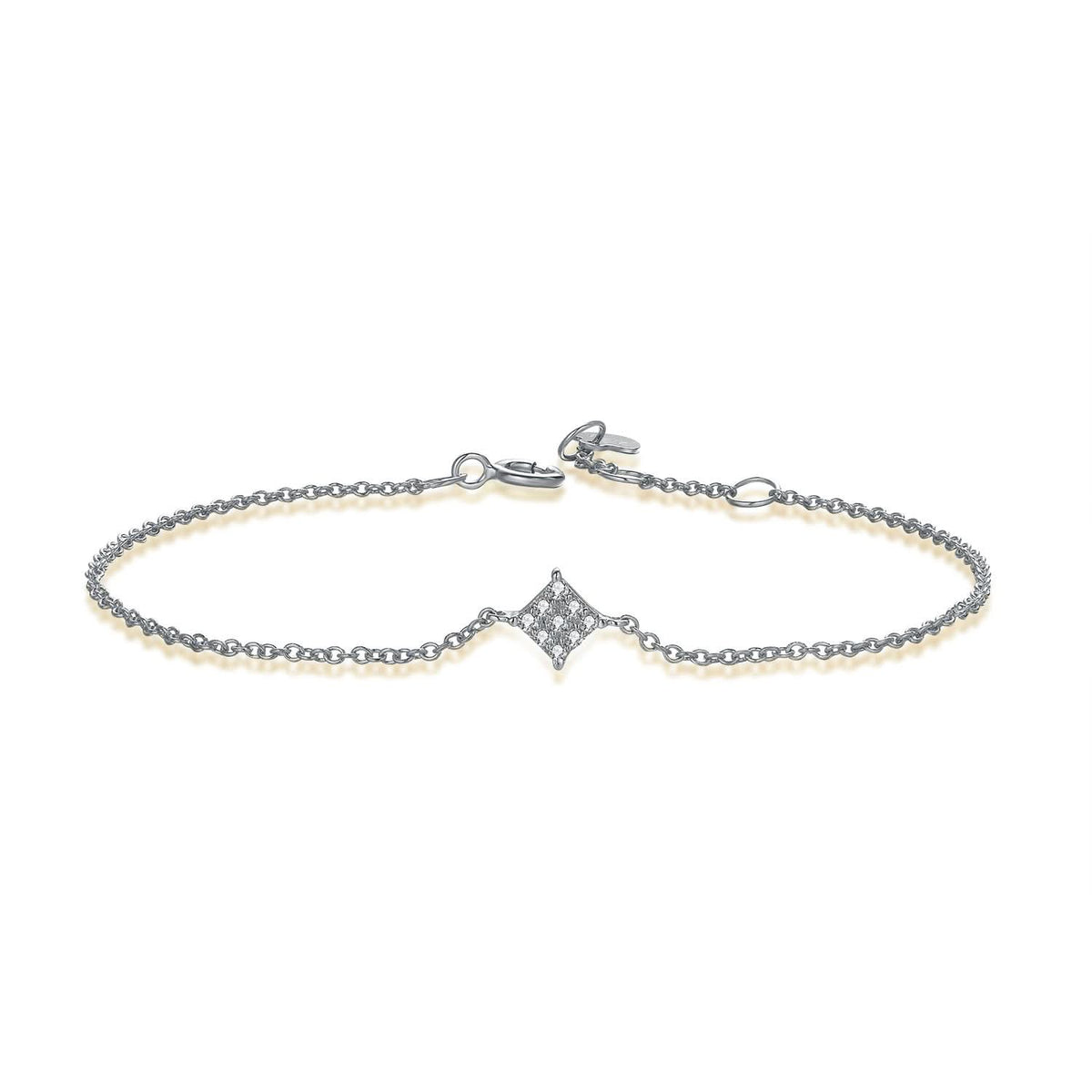 18k Solid Gold Rhombus Element Diamond Bracelet - Melbourne, Australia