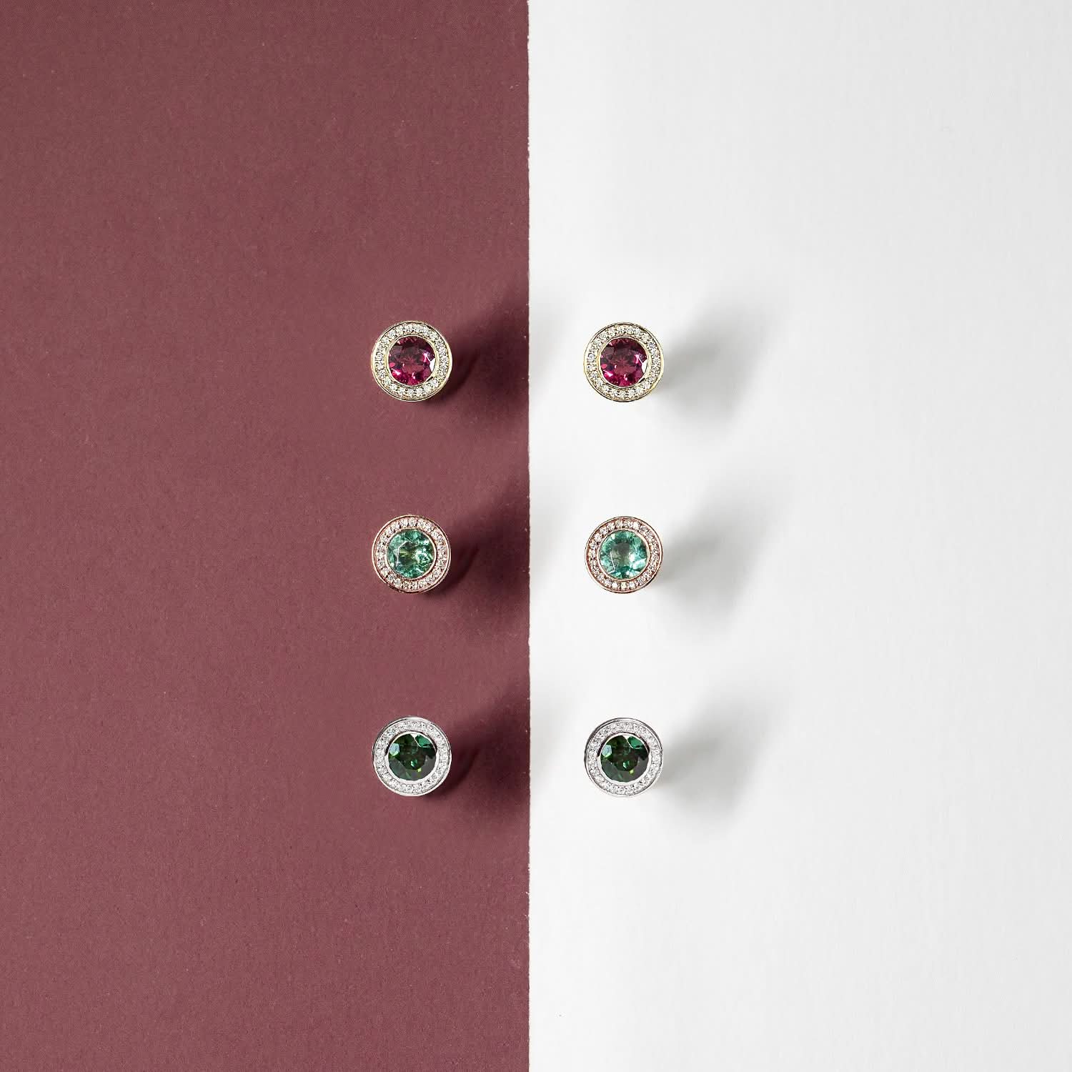 18K SOLID GOLD TOURMALINE EARRINGS - Melbourne, Australia