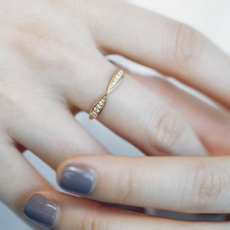 18k Solid Gold Harmony Diamond Wedding Ring - Melbourne, Australia