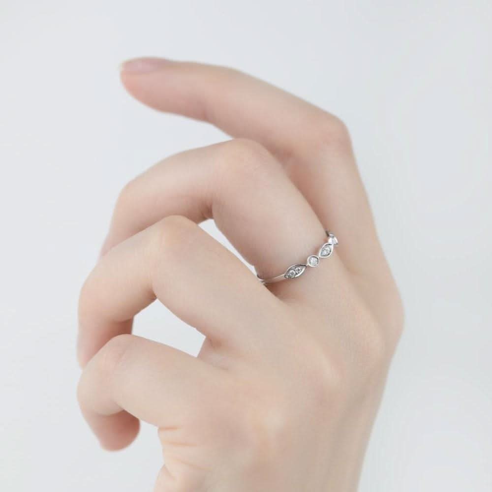 18k Solid Gold Antique Milgrain Diamond Ring - Melbourne, Australia