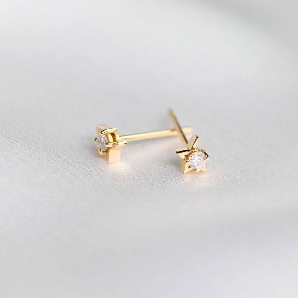 Pisces Star Diamond Earring Studs - Melbourne, Australia