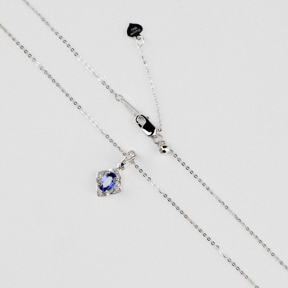 18k Solid Gold Elegant Antique Sapphire Diamond Necklace - Melbourne, Australia
