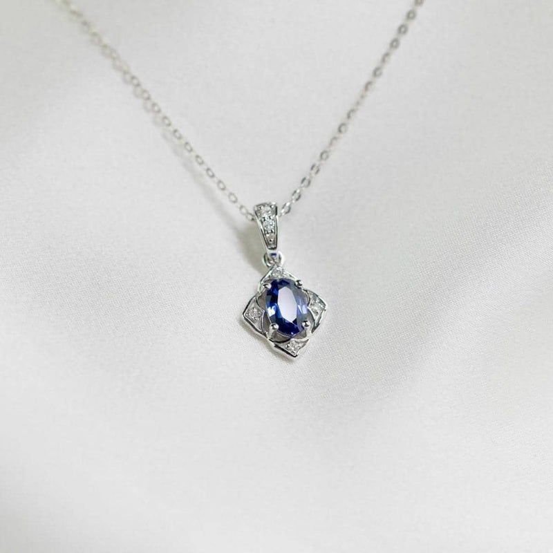 18k Solid Gold Elegant Antique Sapphire Diamond Necklace - Melbourne, Australia