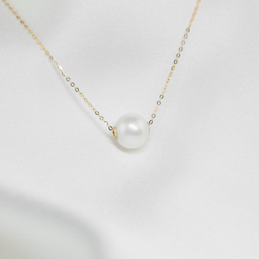 18k Solid Gold 9mm Akoya Pearl Necklace - Melbourne, Australia