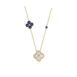 Clover - 18K Opal Sapphire Necklace