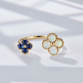 Clover - 18K Opal Sapphire Ring