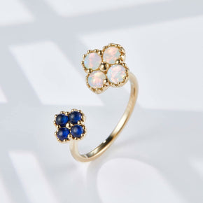 Clover - 18K Opal Sapphire Ring