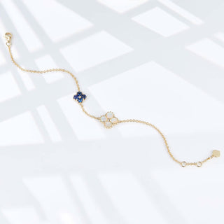 Clover - 18K Opal Sapphire Bracelet