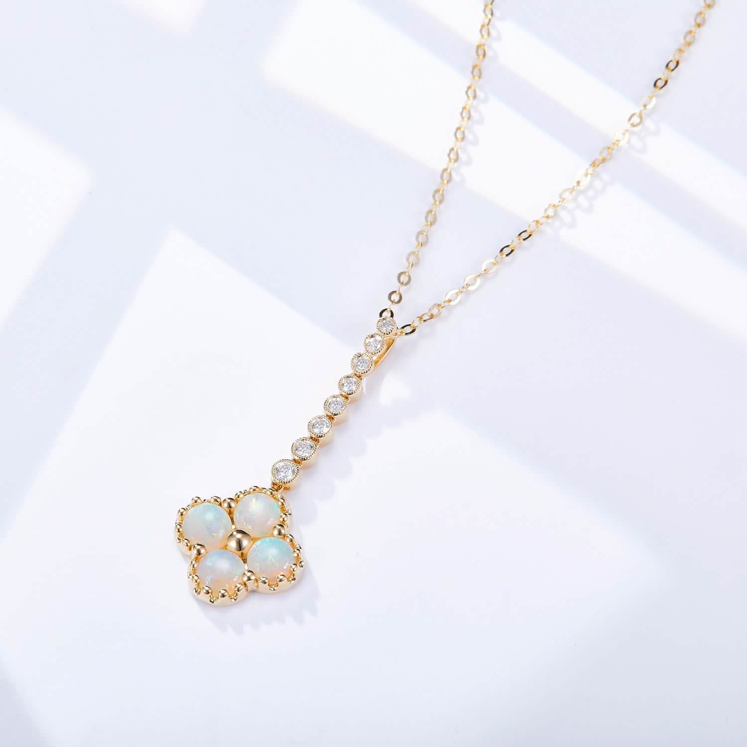Chloe II – 18K Opal Diamond Necklace