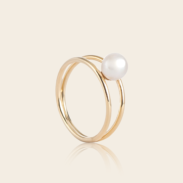 9K+Akoya Ring