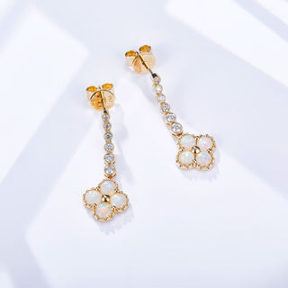 Chloe II – 18K Opal Diamond Earrings