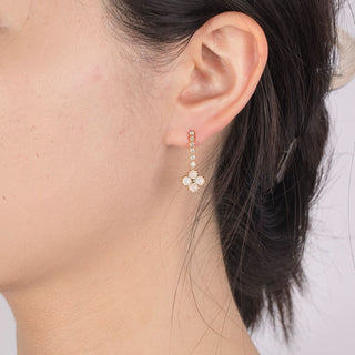 Chloe II – 18K Opal Diamond Earrings