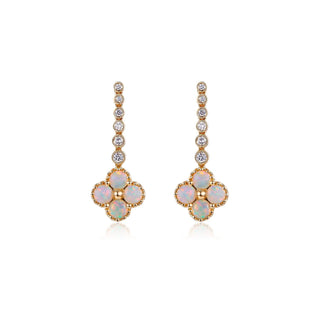 Chloe II – 18K Opal Diamond Earrings