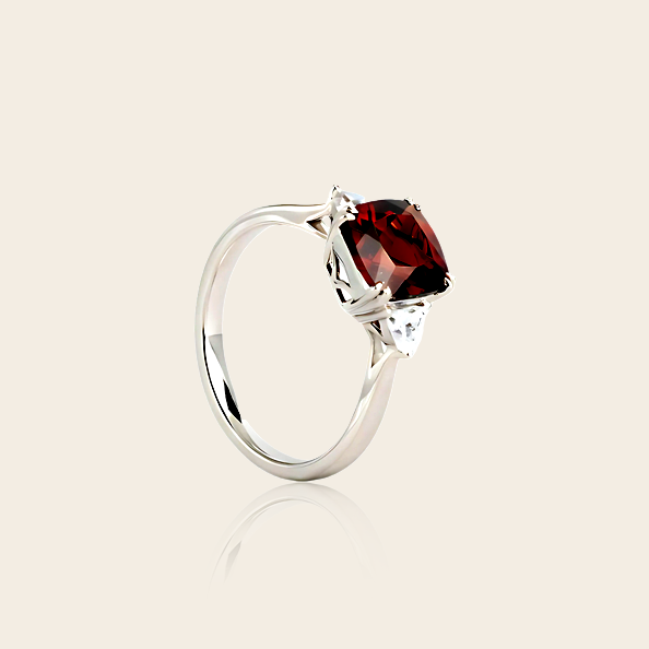 9K+Garnet Ring