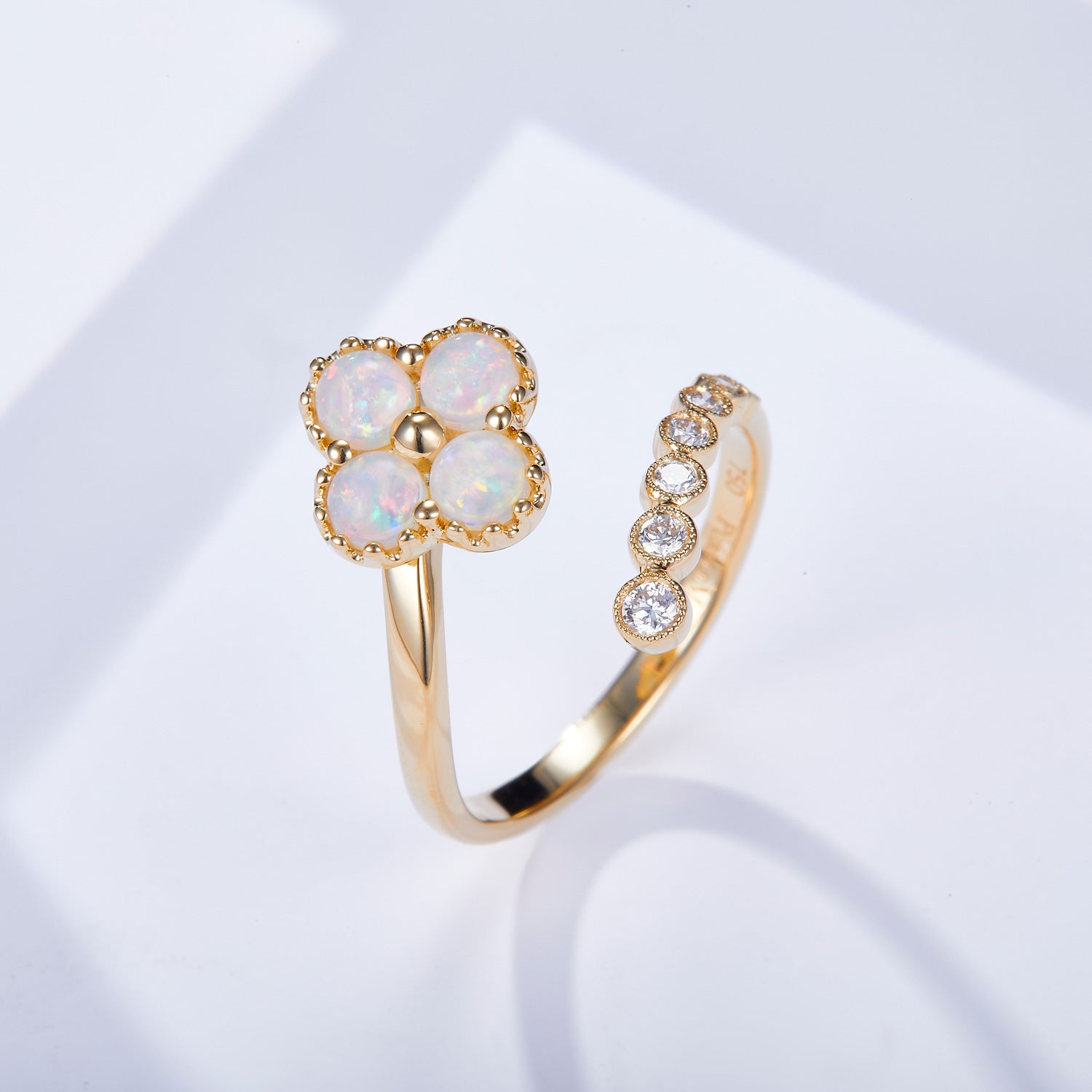 Chloe II – 18K Opal Diamond Ring