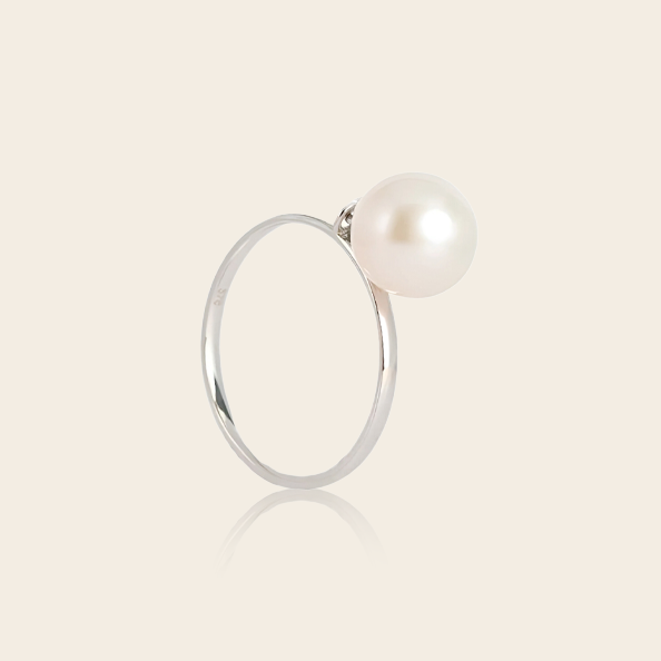 9K WG Pearl Ring