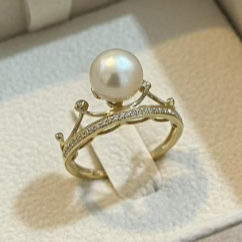 9K+Akoya Ring