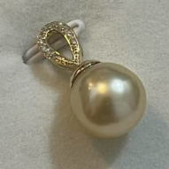 9K+Golden Pearl Pendant