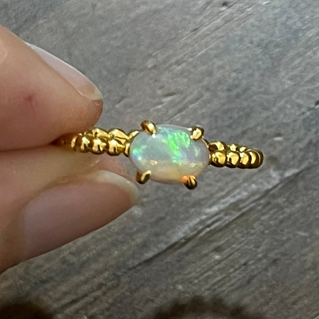 18K YG Opal Ring