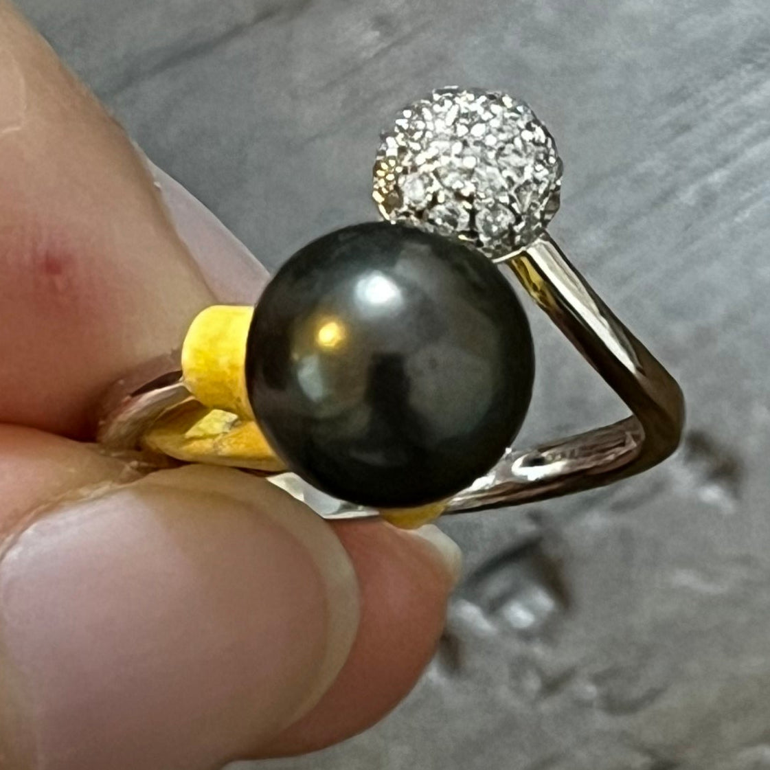 9K Dia Tahitian Ring