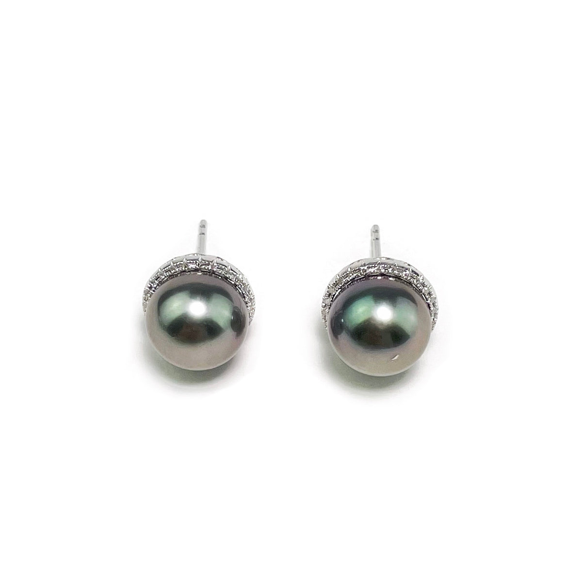 18K WG+Tahitian pearl +Diamond