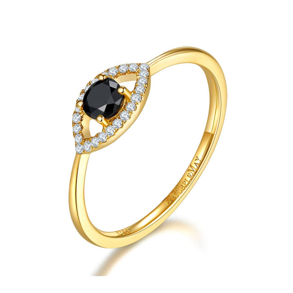 18k Solid Gold Evil Eye Black Onyx Ring | Rings Melbourne Australia