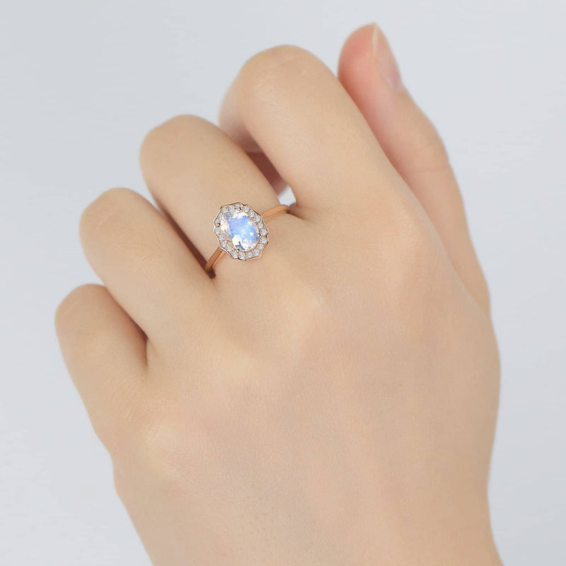 Floral halo engagement shop ring
