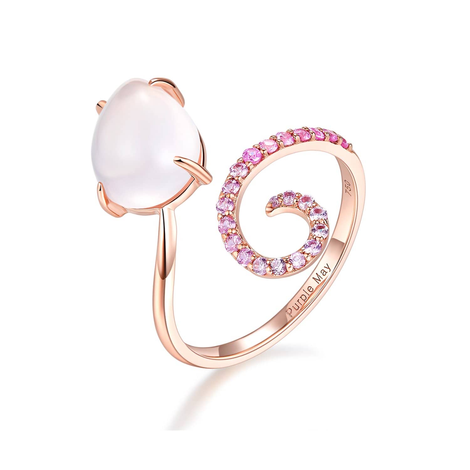 18k Solid Gold Pink Sapphire and Quartz Ring - Melbourne, Australia