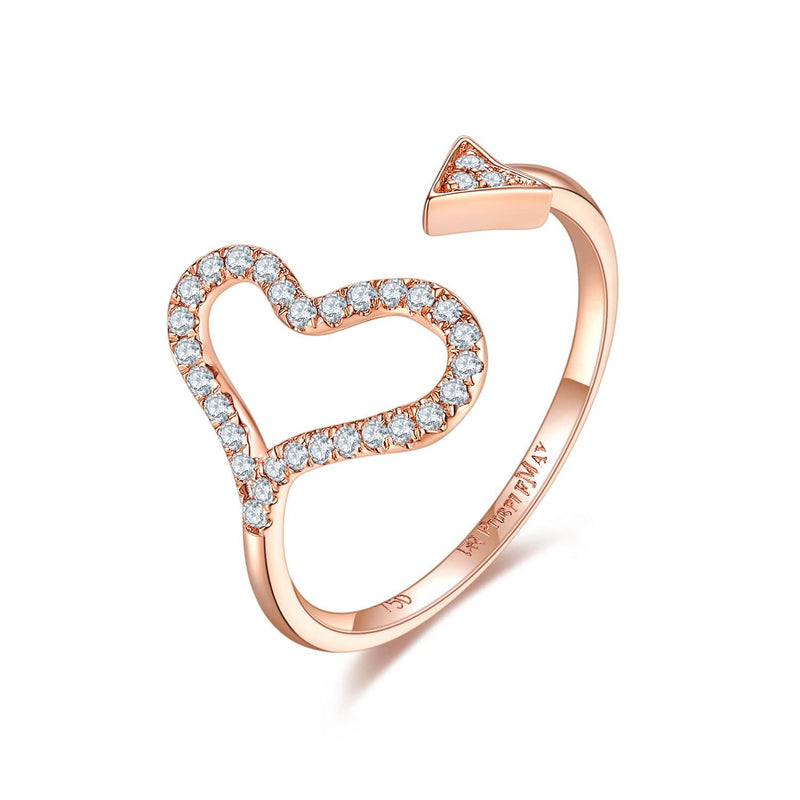 18k Solid Gold Cupid Heart Diamond Ring | Rings Melbourne Australia