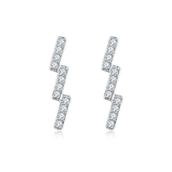 Lightning Element Diamond Stud Earrings in 18k Solid Gold