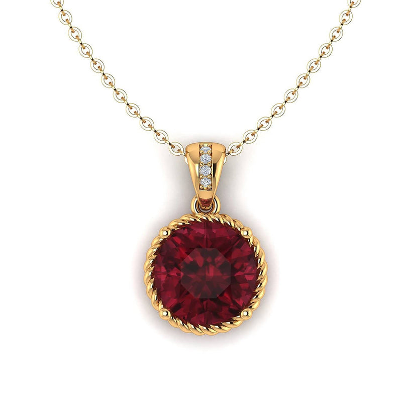 Rosy Dawn Garnet Necklace PurpleMay Jewellery