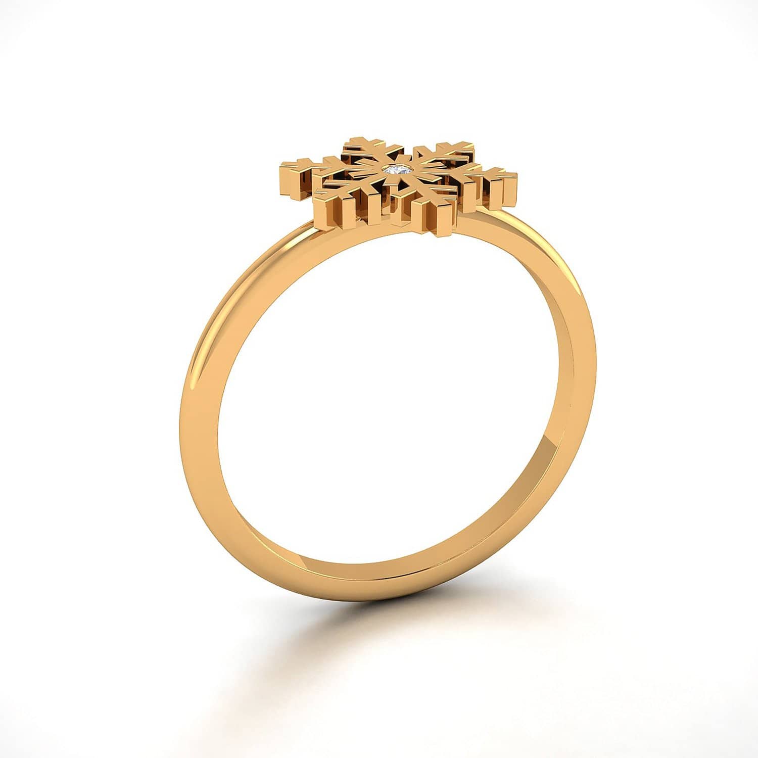 CHRISTMAS 18K SOLID GOLD SNOWFLAKE STATEMENT RING - Melbourne, Australia
