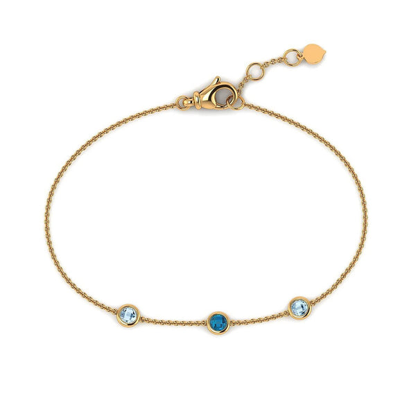 18K SOLID GOLD TOPAZ BRACELET - Melbourne, Australia