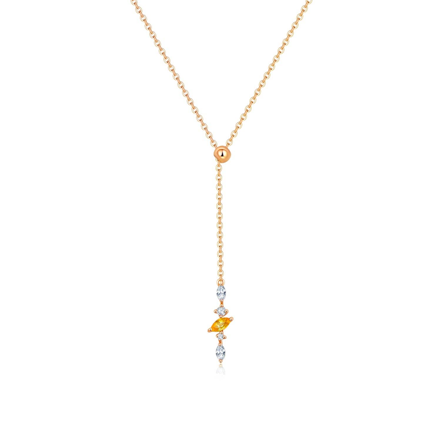 18k Solid Gold Marquise Sapphire and Diamond Necklace - Melbourne, Australia